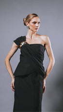 Saia Midi Roe Preto