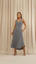 Vestido Midi Elise Indigo