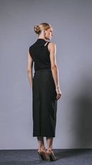 Saia Midi Roe Preto