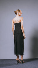 Saia Midi Roe Preto