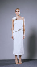 Saia Midi Roe Off White