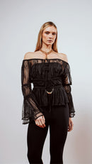 Blusa Bata Sarah Preto