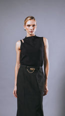Saia Midi Roe Preto