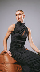 Vestido Midi Beca Preto