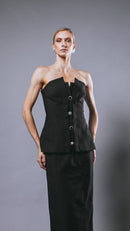Saia Midi Roe Preto