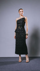 Saia Midi Louise Preto
